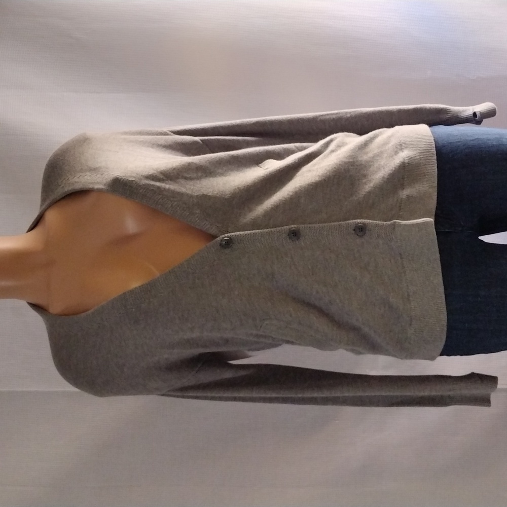 Lululemon grey silk knit cardigan